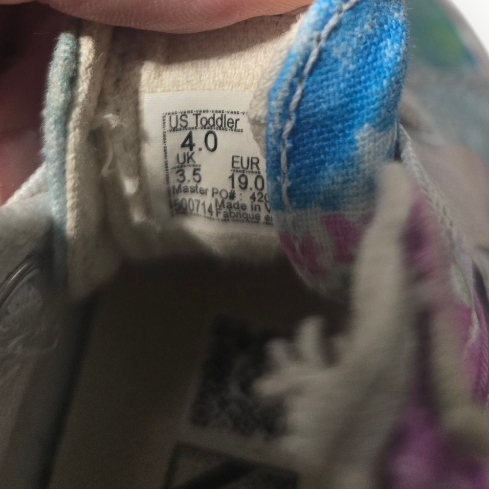Vans Sk8-Hi Zip Toddler 4.0 Tie Dye Pastel High Top Sneakers Pink Blue Purple - Picture 5 of 5